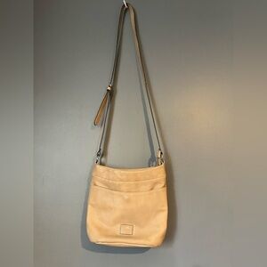 Roots Tan Leather Crossbody Bag